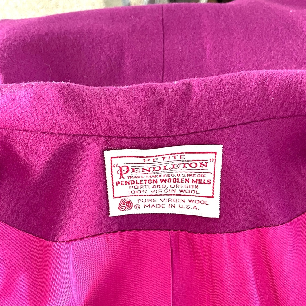 Pendleton Purple Virgin Wool Blazer Medium Petite - image 4